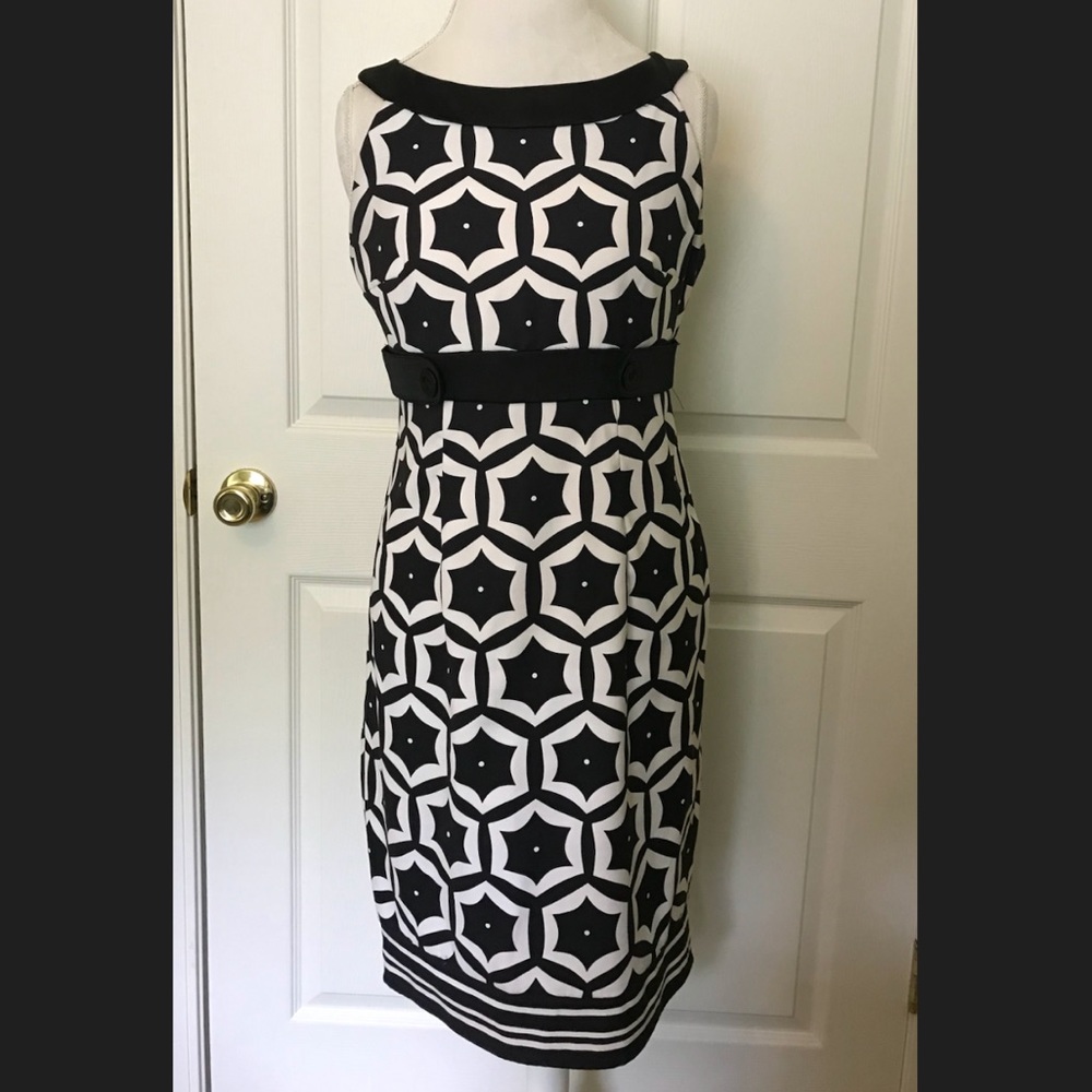 London Times Black/White Dress